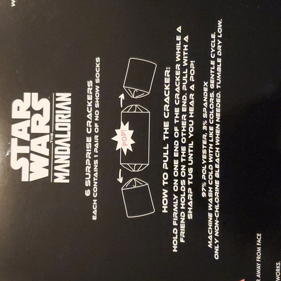 STAR WARS The Mandalorian 6 Surprise Crackers - Socks Brand New in Package - Picture 6 of 9